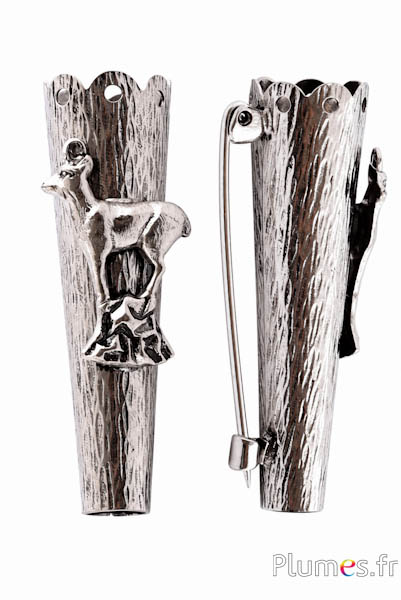 Brochespeld basis - Ø 10 mm, leng. 45 mm - zilverkleurig